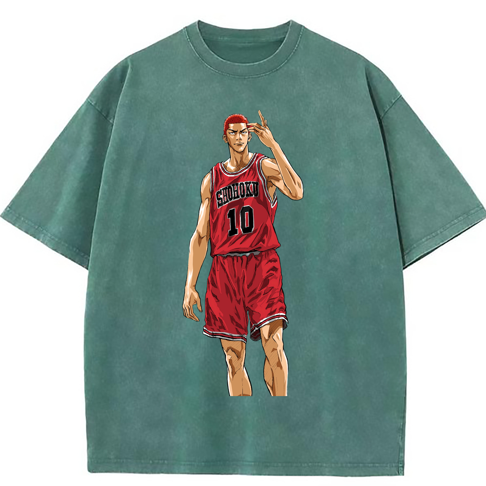 （画像用） SLAM DUNK／スラムダンク 綿100% ヴィンテージ風 半袖Tシャツ（フロントプリント）